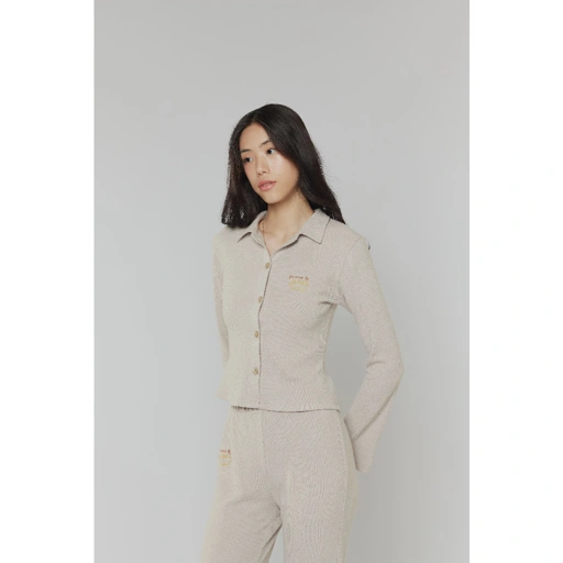 Image of [Rolla x Verosa] Nina Knit Blouse - Bread & Butter