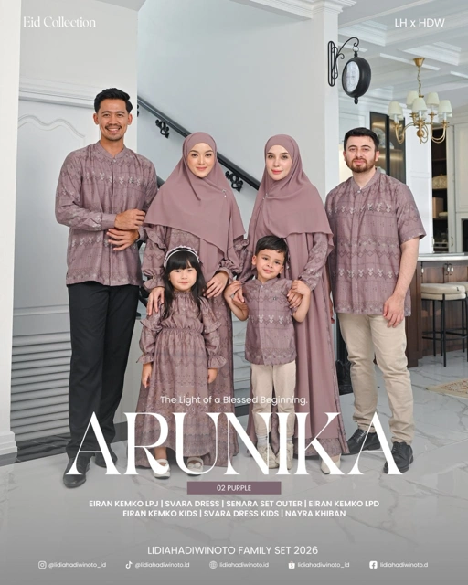 Image of Arunika Family Set 02 Purple (Sarimbit LH 2026)