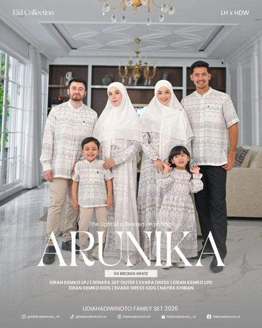Image of Arunika Family Set 04 Broken White (Sarimbit LH 2026)