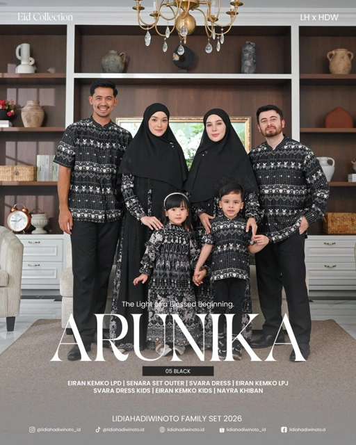 Image of Arunika Family Set 05 Black (Sarimbit LH 2026)