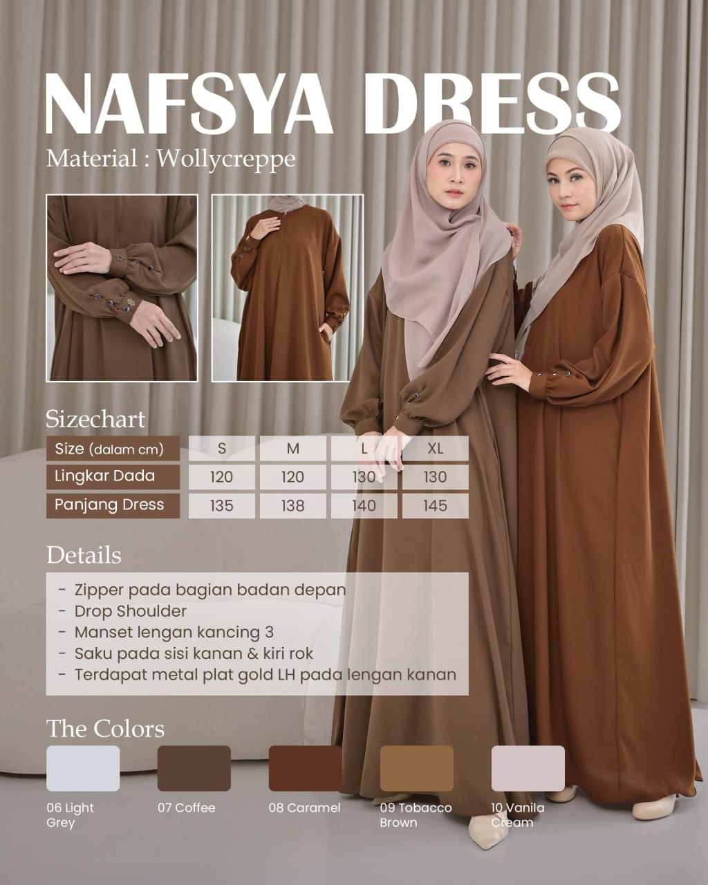NAFSYA DRESS (KODE 06-10)