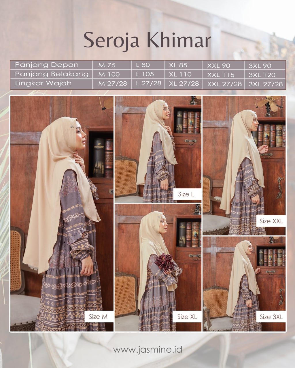 Seroja Khimar Dewasa