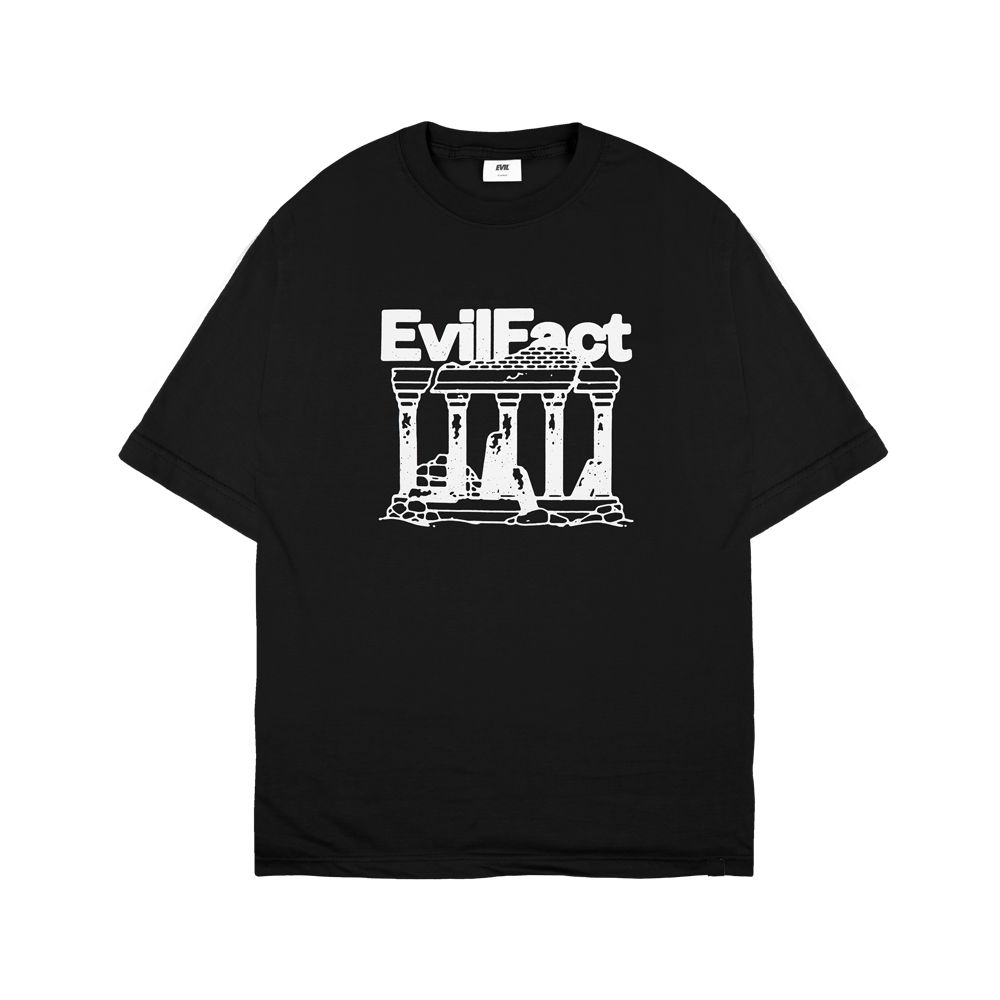 EVIL TSHIRT OVERSIZED - TEMPLE RUIN C26 BLACK