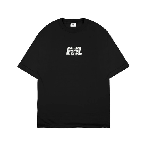 Image of EVIL X BURGERKILL - TSHIRT OVERSIZE FONT BLACK