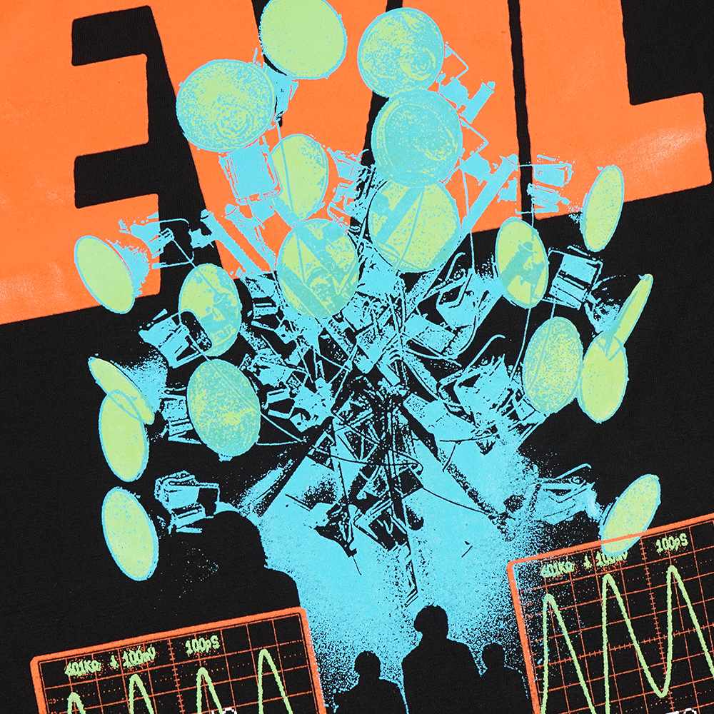 EVIL TSHIRT OVERSIZED - HEART VOLTS C26 BLACK