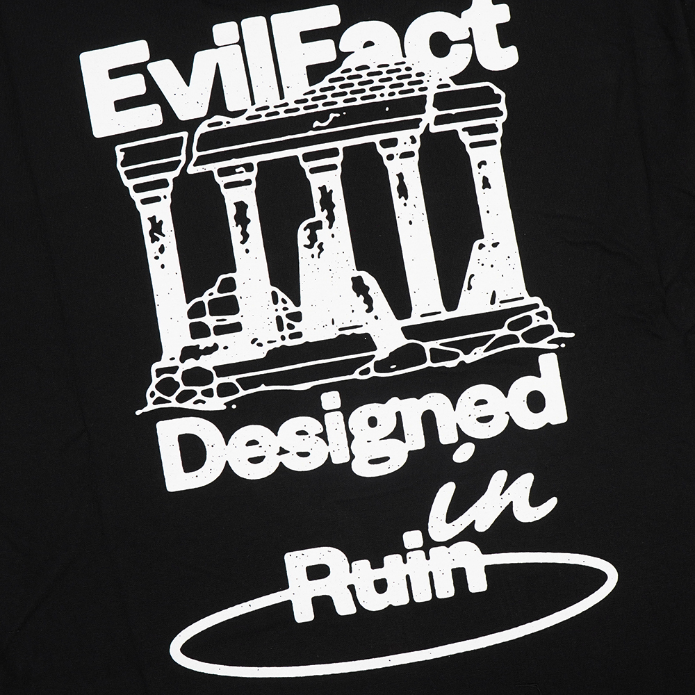 EVIL TSHIRT OVERSIZED - TEMPLE RUIN C26 BLACK