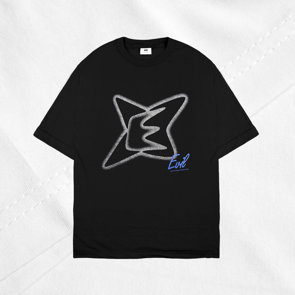 EVIL TSHIRT OVERSIZED - OVER AND OVE C26 BLACK