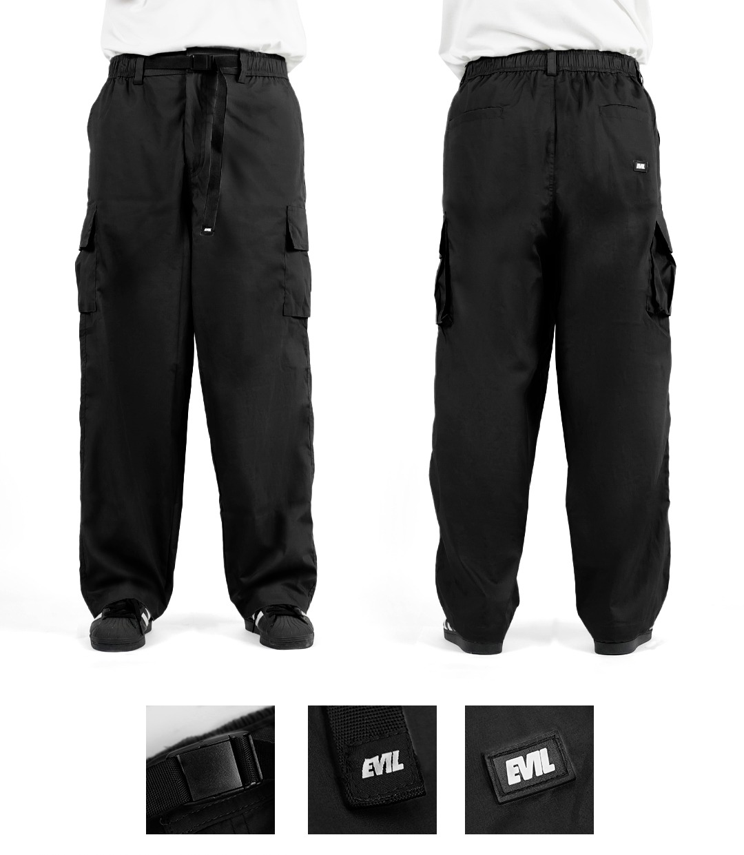 EVIL CARGO RELAX PANTS - COLLOSAL H25 BLACK