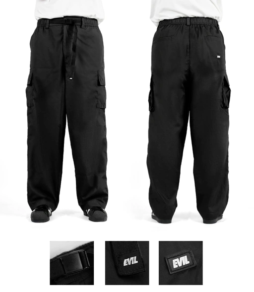 EVIL CARGO RELAX PANTS - COLLOSAL H25 BLACK