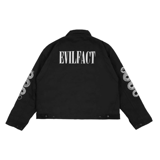 Image of EVIL WORK JACKET BOXY - GRIM CRYPT E25 BLACK