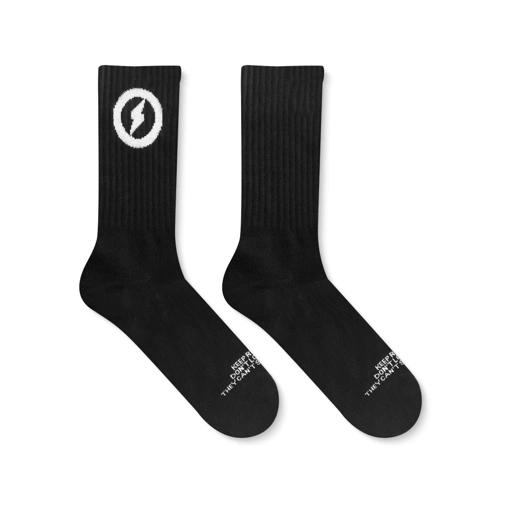 Image of SPILLS SOCKS - BOLT LOGO BLACK