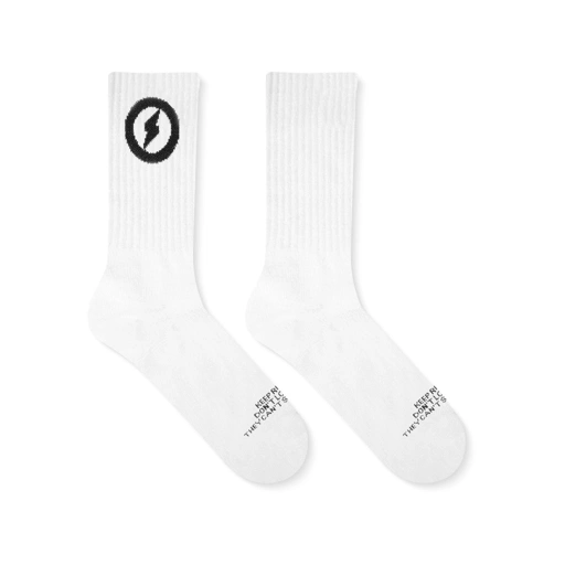 Image of SPILLS SOCKS - BOLT LOGO WHITE