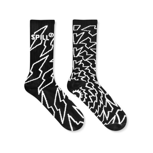 Image of SPILLS SOCKS - THE PATTERN BLACK
