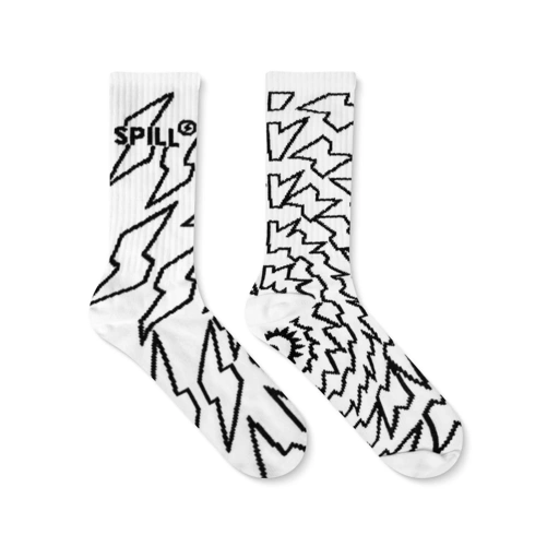Image of SPILLS SOCKS - THE PATTERN WHITE