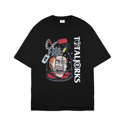 Image of  EVIL X TOTAL JERKS - OVERSIZE TSHIRT BLACK