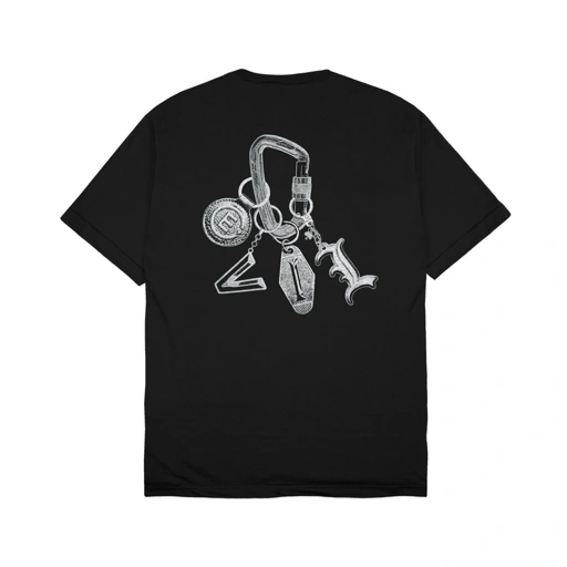 Image of EVIL TSHIRT - KEYCHAIN A25 BLACK