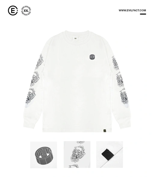 Image of EVIL TSHIRT LONGSLEEVE - DEATHWISH F25 WHITE