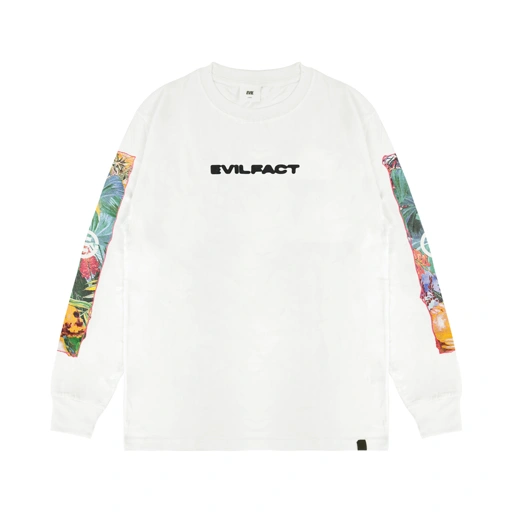 Image of EVIL TSHIRT LONGSLEEVE - THE GARDENS E26 WHITE