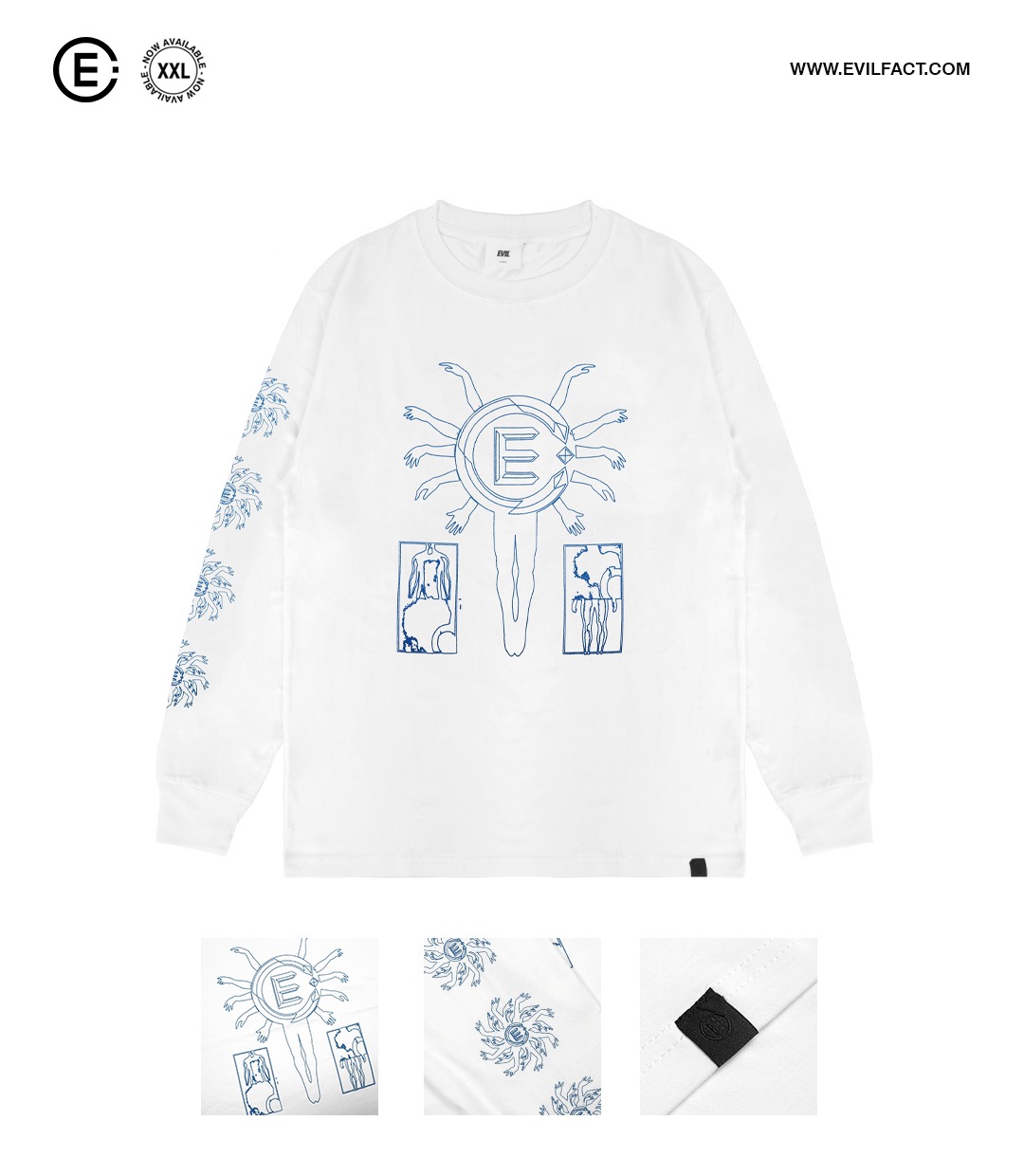 EVIL TSHIRT LONGSLEEVE - EMBRACE B26 WHITE