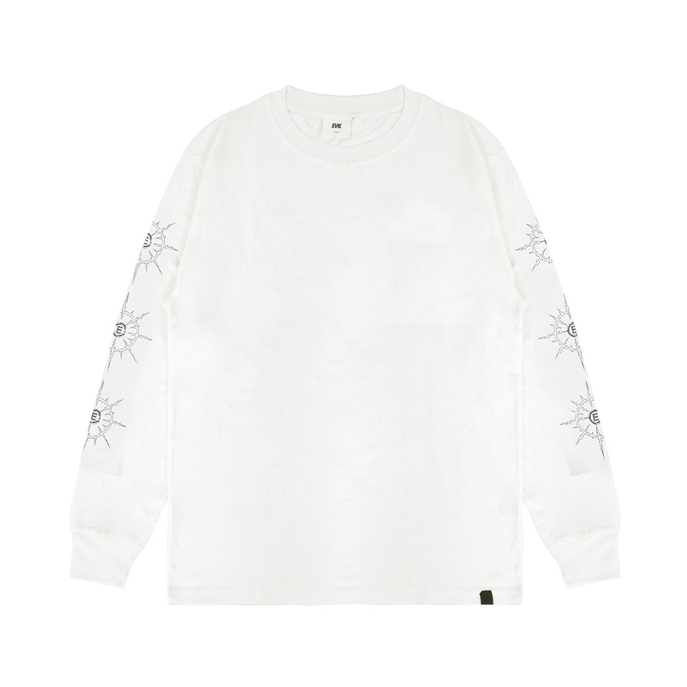 EVIL TSHIRT LONGSLEEVE - CRUBLE H25 WHITE