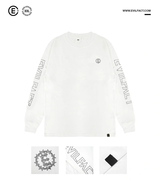 Image of EVIL TSHIRT LONGSLEEVE - GROTER H25 WHITE