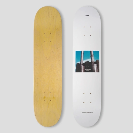Image of SKATE DECK EVIL X POLYESTER EMBASSY - OFF WHITE