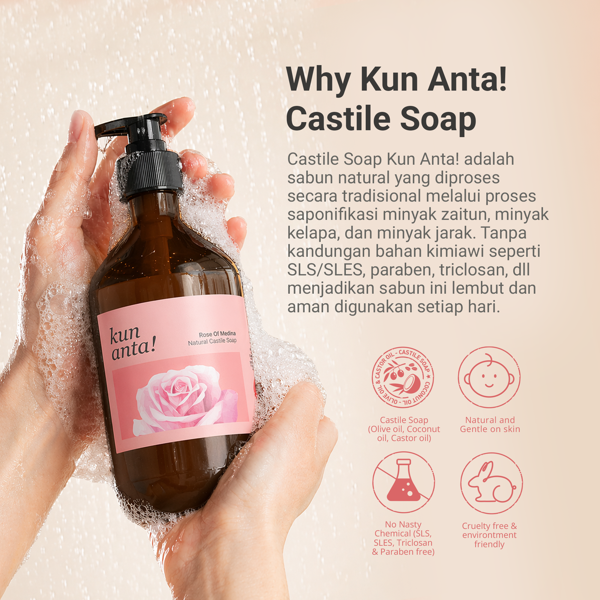 Rose of Medina Natural Castile Soap Kun Anta!