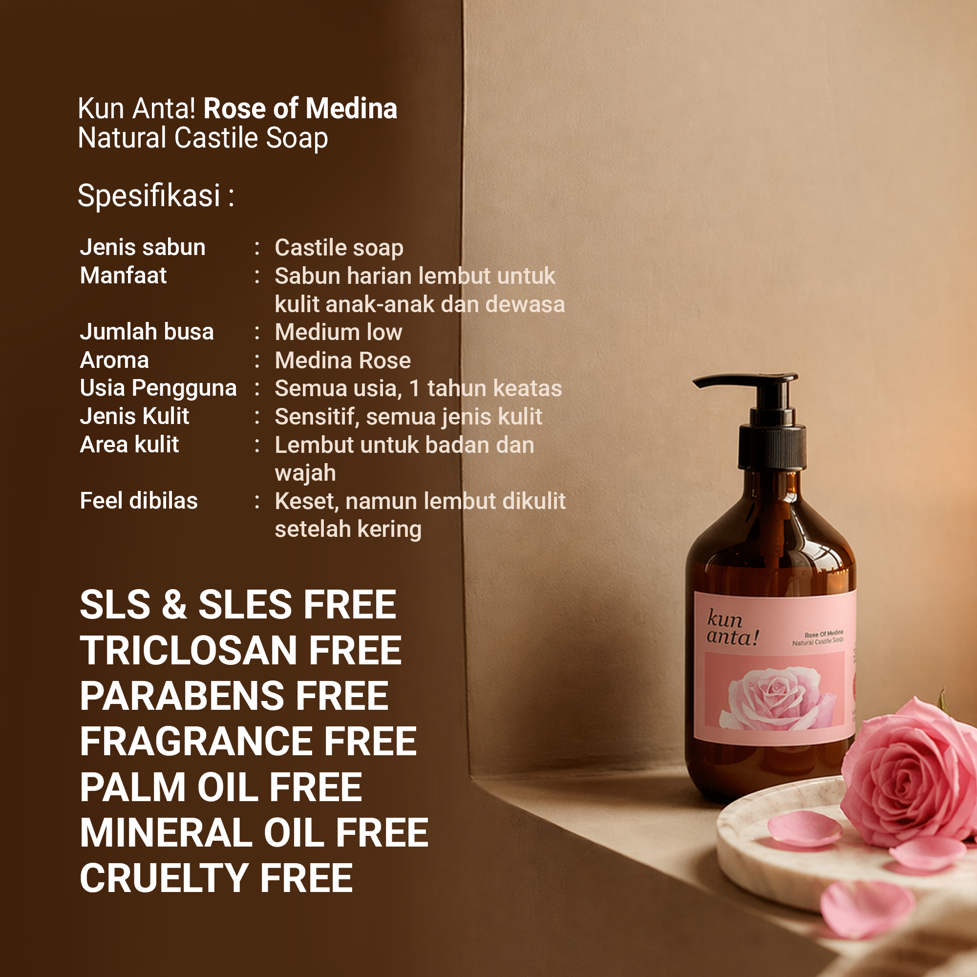 Rose of Medina Natural Castile Soap Kun Anta!