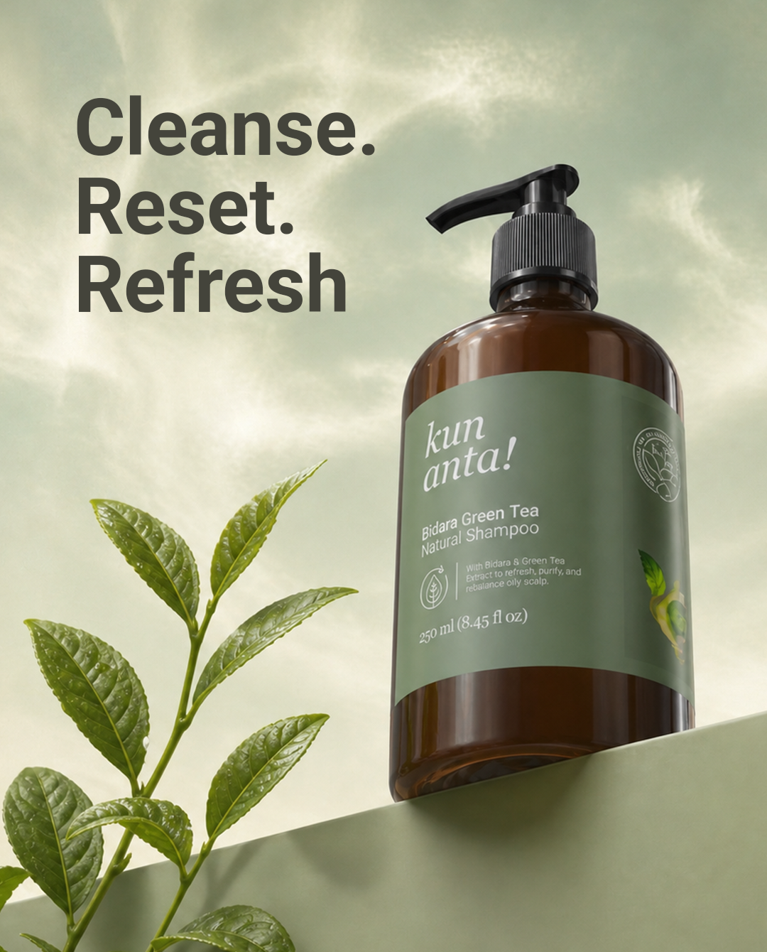 Bidara Green Tea Natural Shampoo