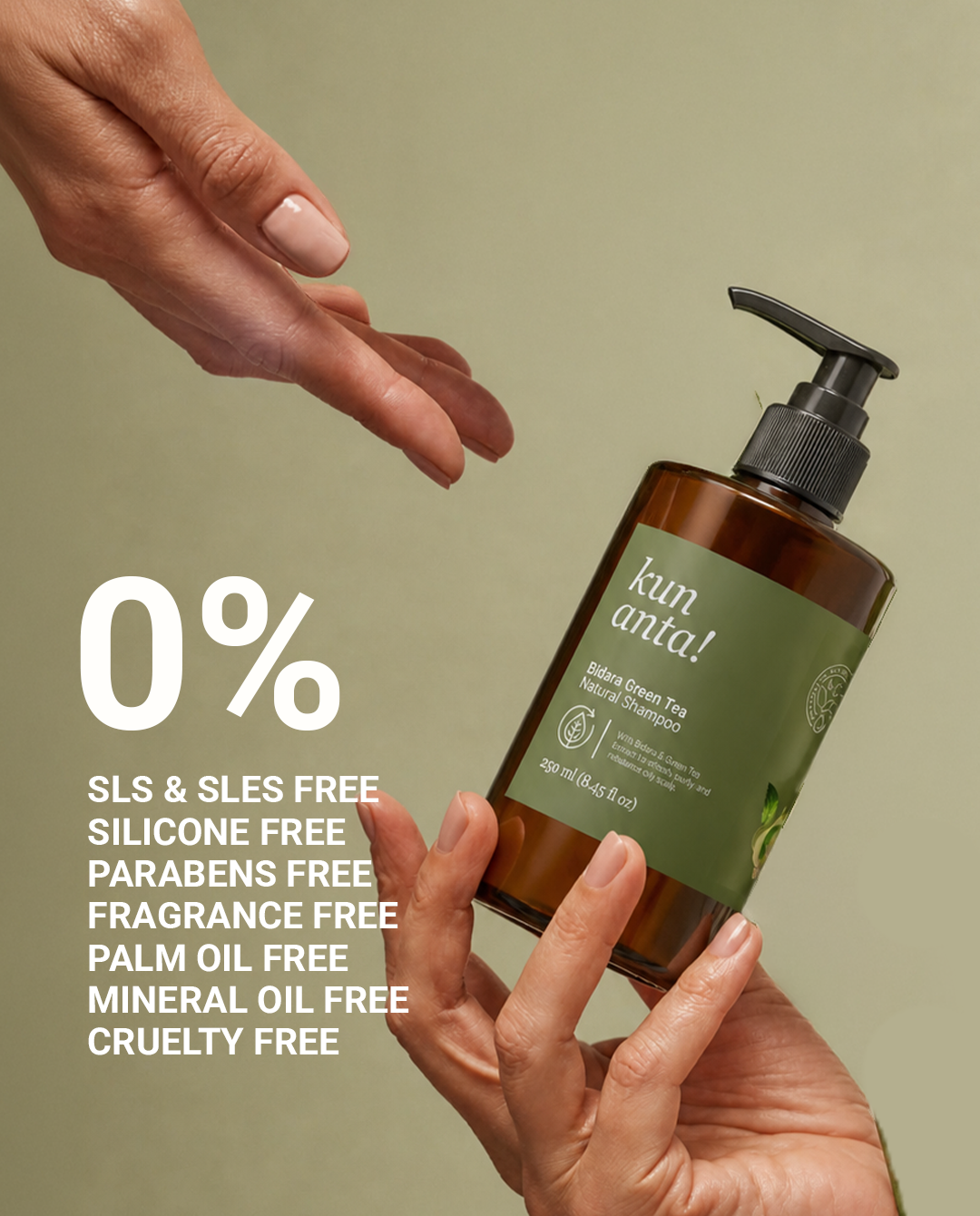 Bidara Green Tea Natural Shampoo