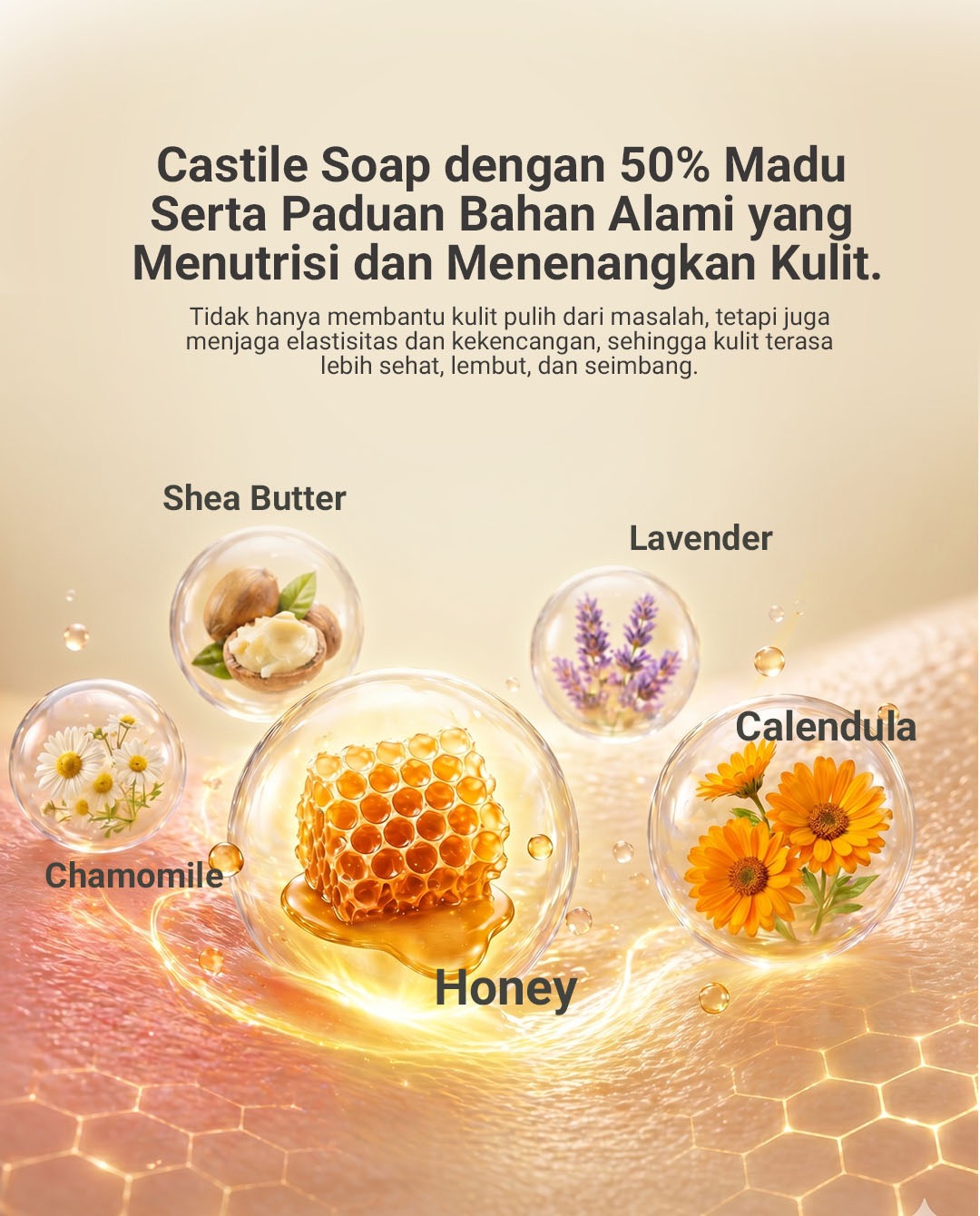 Honey Calendula Natural Castile Soap Kun Anta!