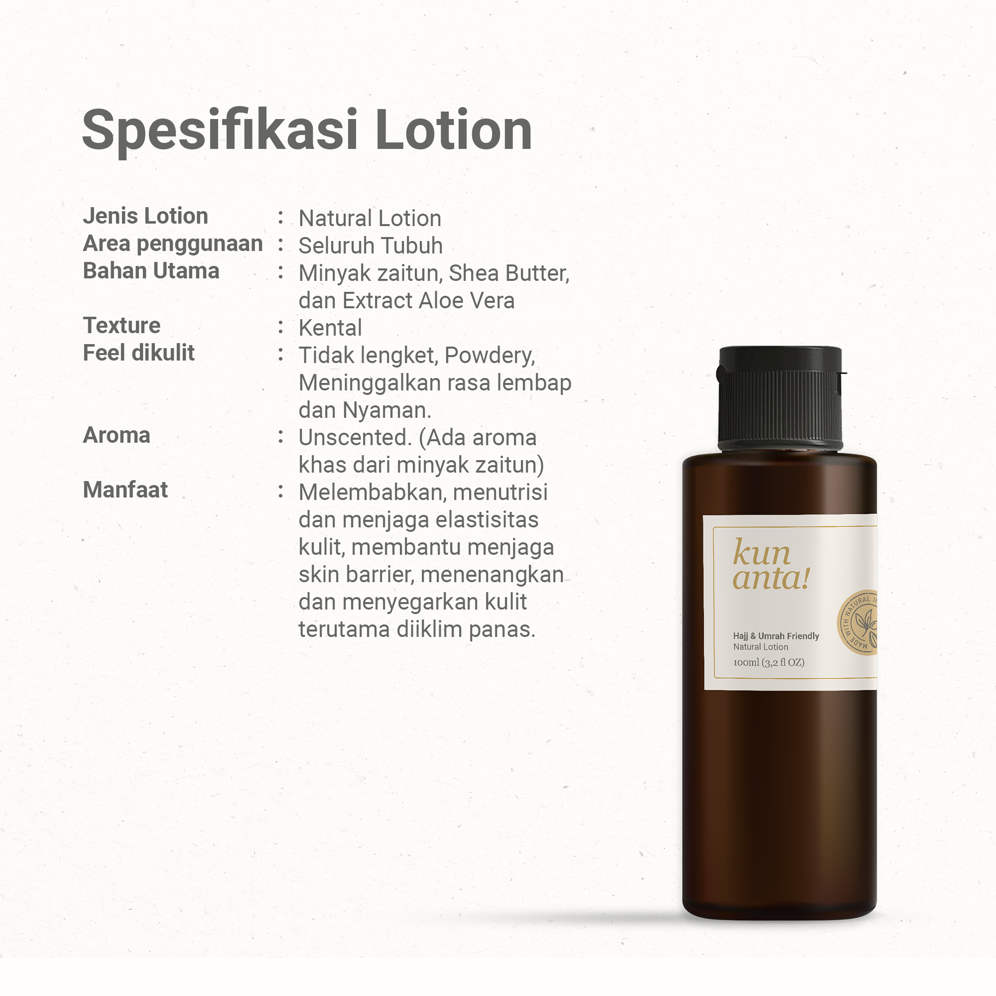 Hajj & Umrah Friendly Unscented Natural Castile Soap, Shampoo, Lotion, Balm Kun Anta! 