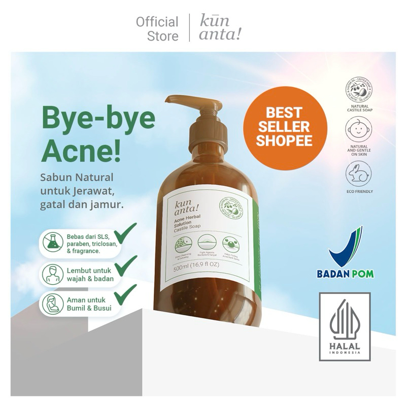 Acne Herbal Solution Natural Castile Soap Kun Anta!