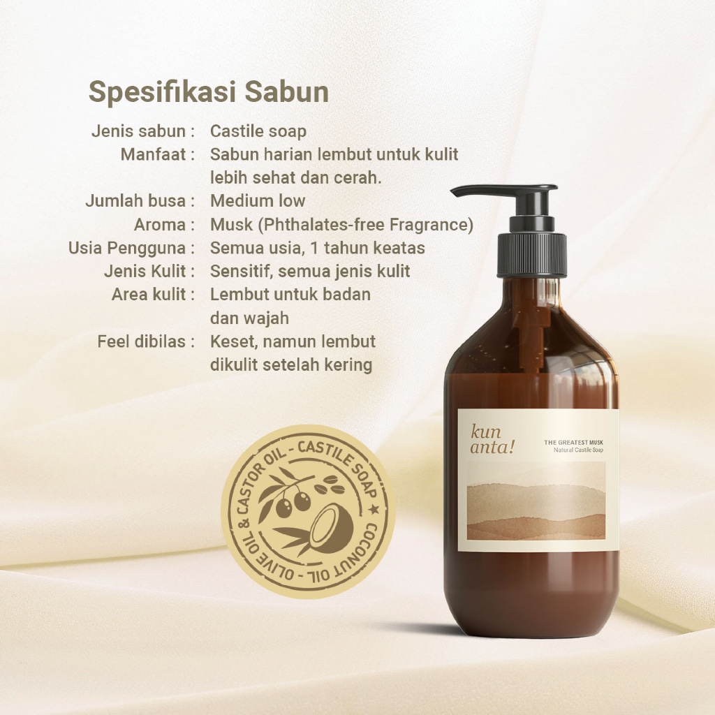 The Greatest Musk Brightening Natural Castile Soap Kun Anta!
