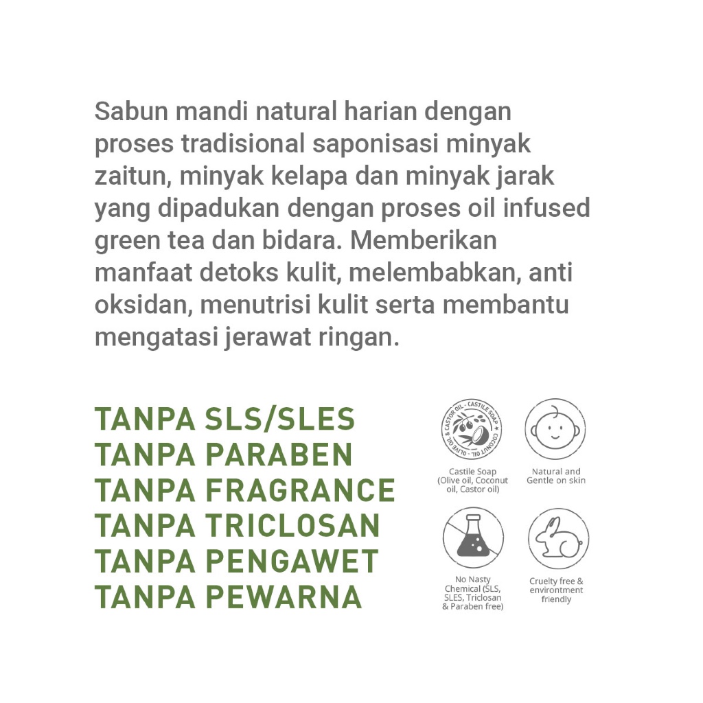 Bidara Green Tea Natural Castile Soap Kun Anta!