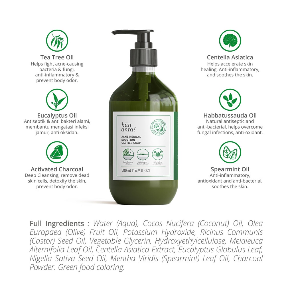 Acne Herbal Solution Natural Castile Soap Kun Anta!