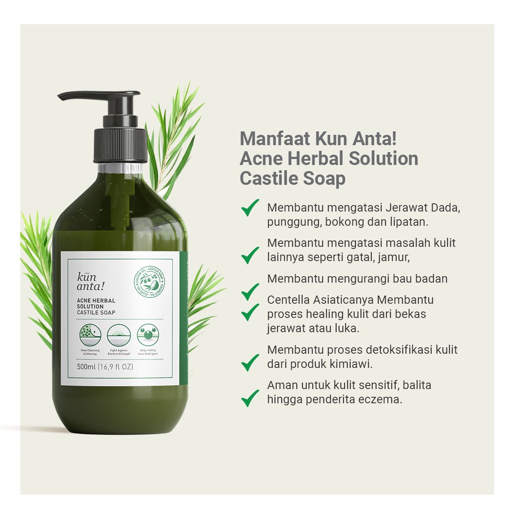 Acne Herbal Solution Natural Castile Soap Kun Anta!