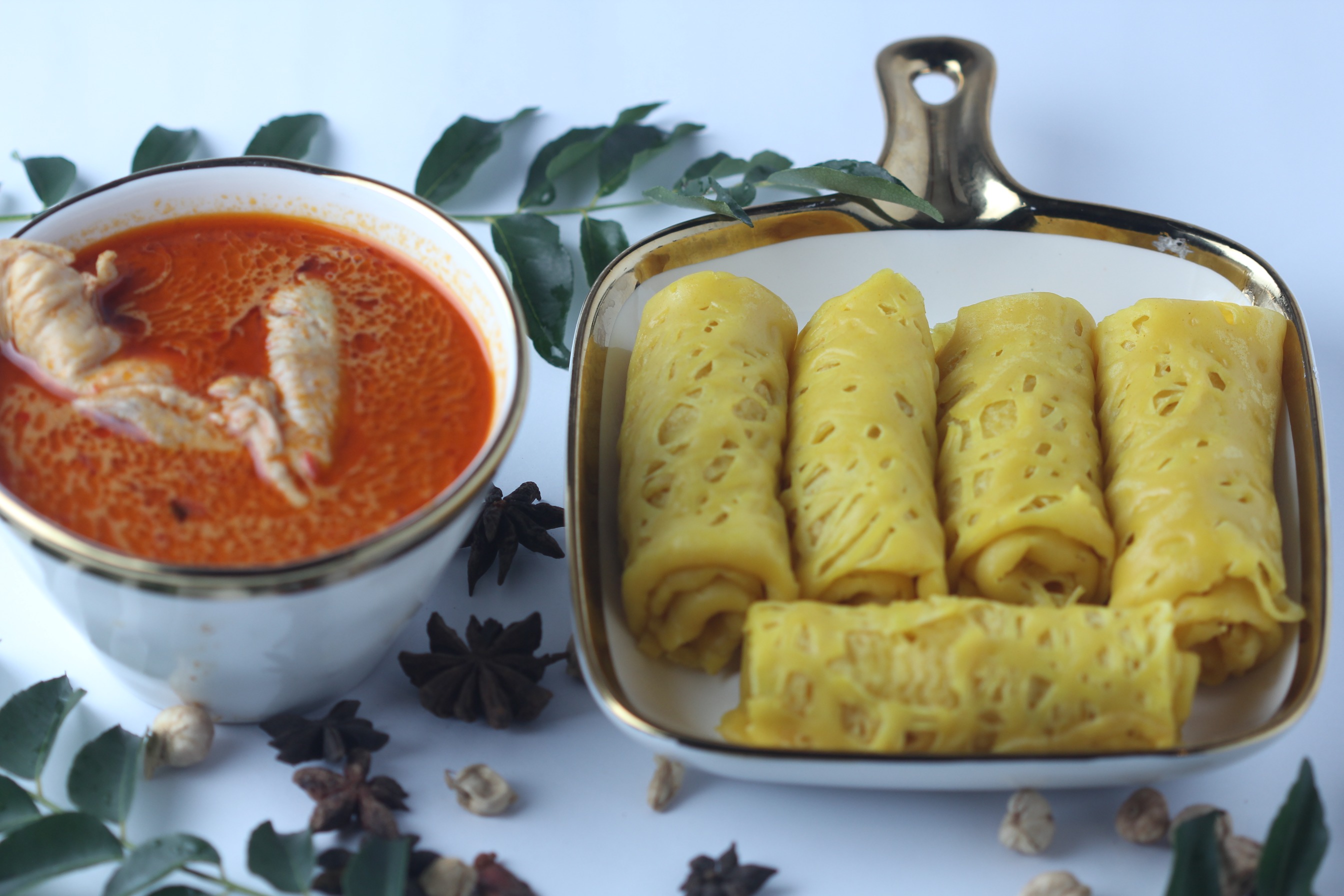 Roti jala kari ayam