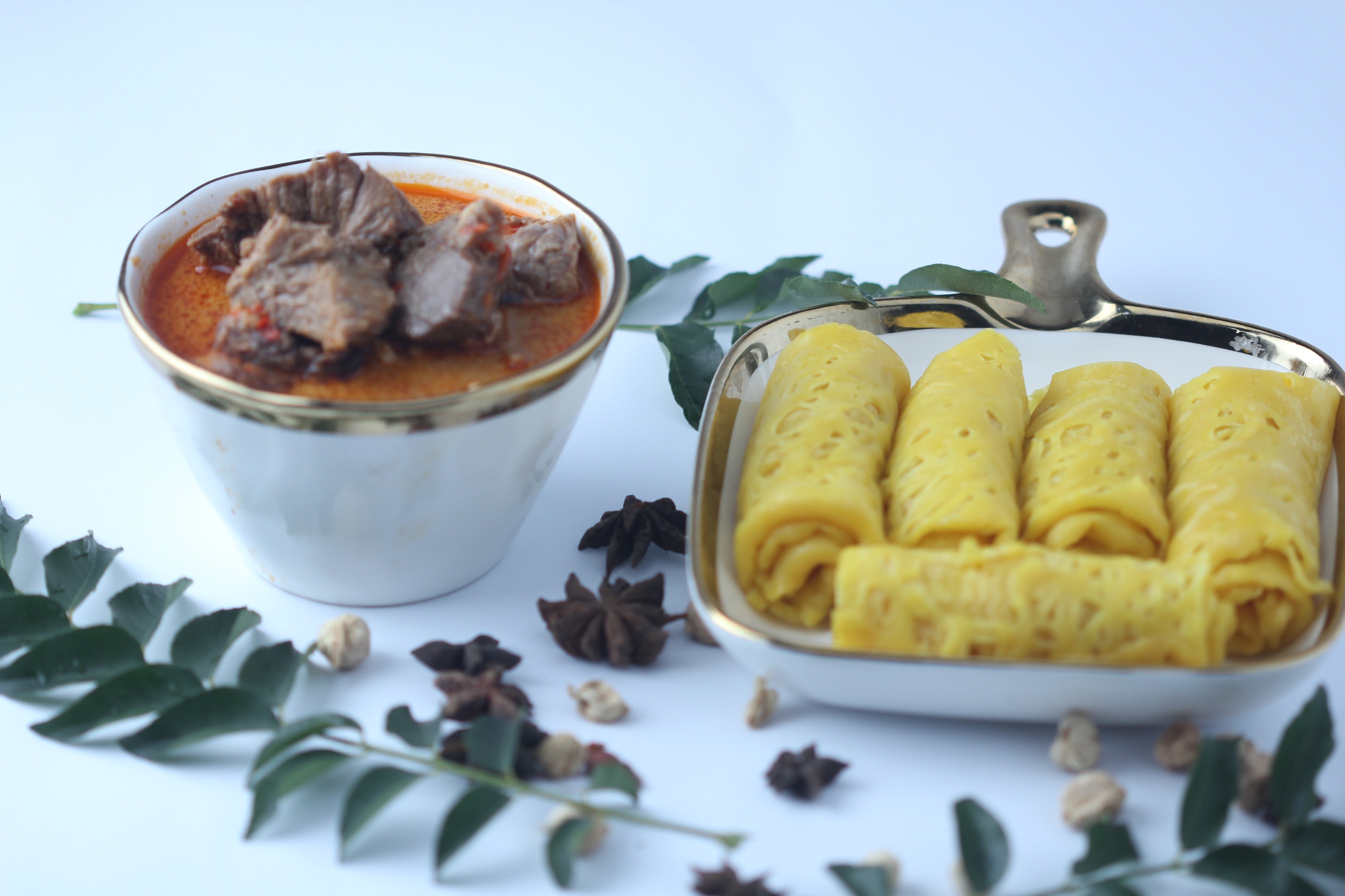 Roti jala kari sapi