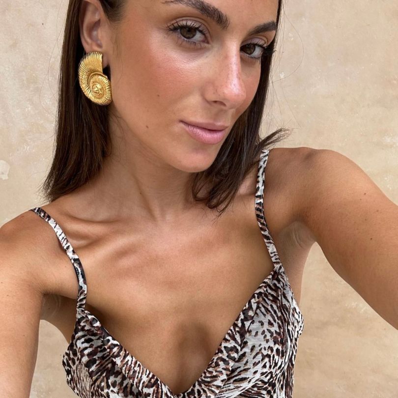 Louisë // Evenings in Amalfi Statement Seashell Earrings - 18k Gold Plated Stainless Steel (Anti Karat)