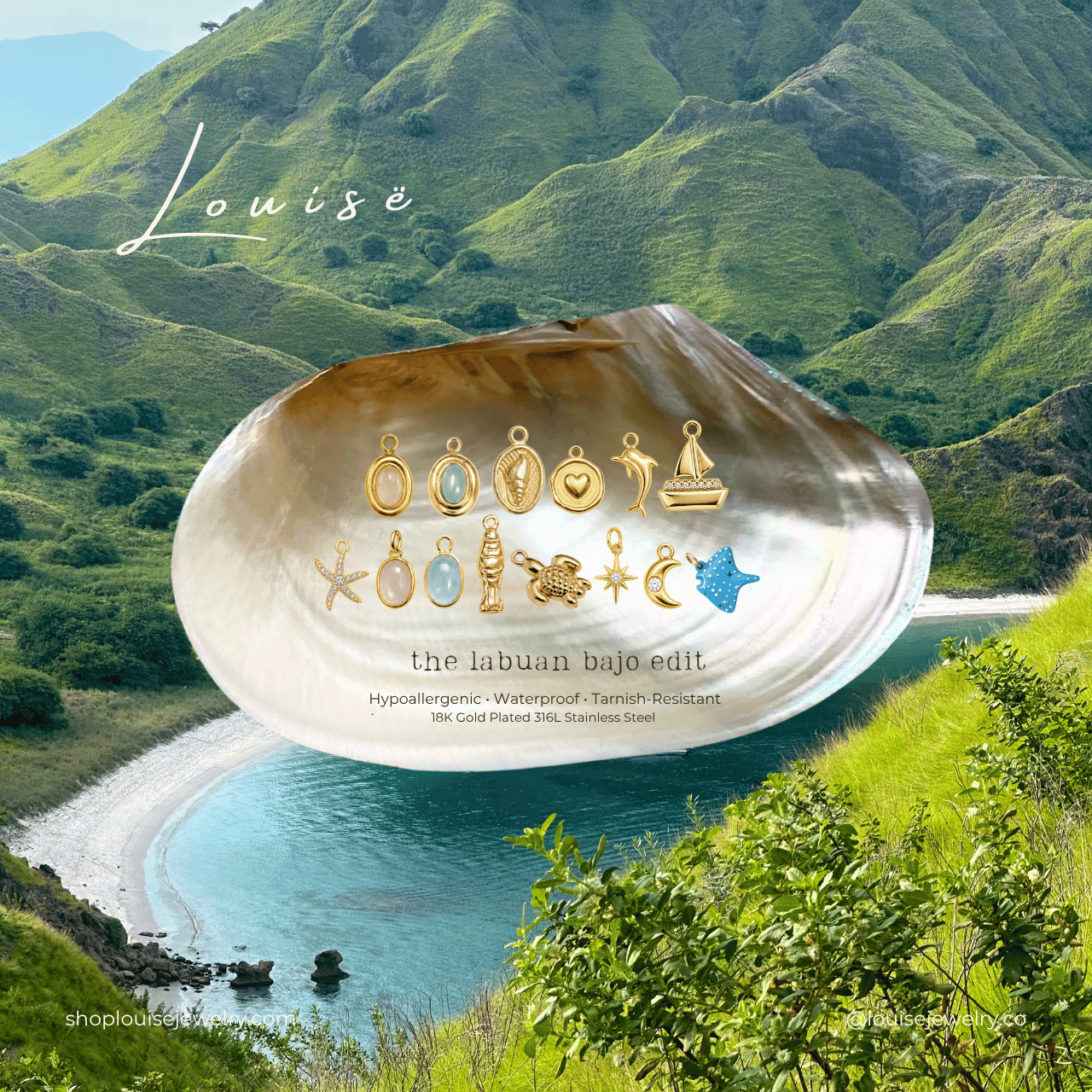 Louisë // The Labuan Bajo Edit Charms Collection - 18k Gold Plated 316L Stainless Steel (Anti Karat)