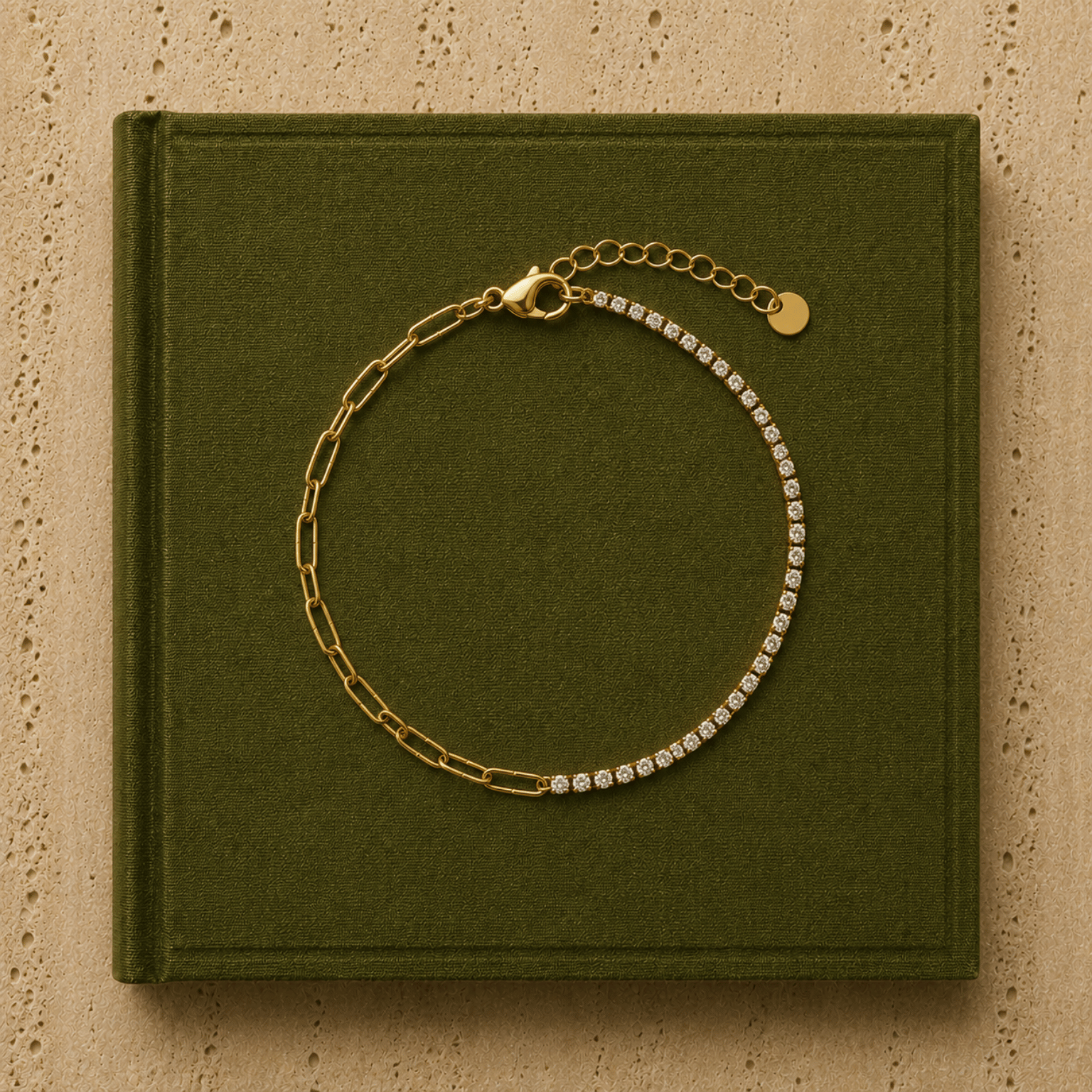 Louise // City Staple Dainty Tennis Bracelet - 18k Gold Plated Stainless Steel w/ Cubic Zirconia (Anti Karat)