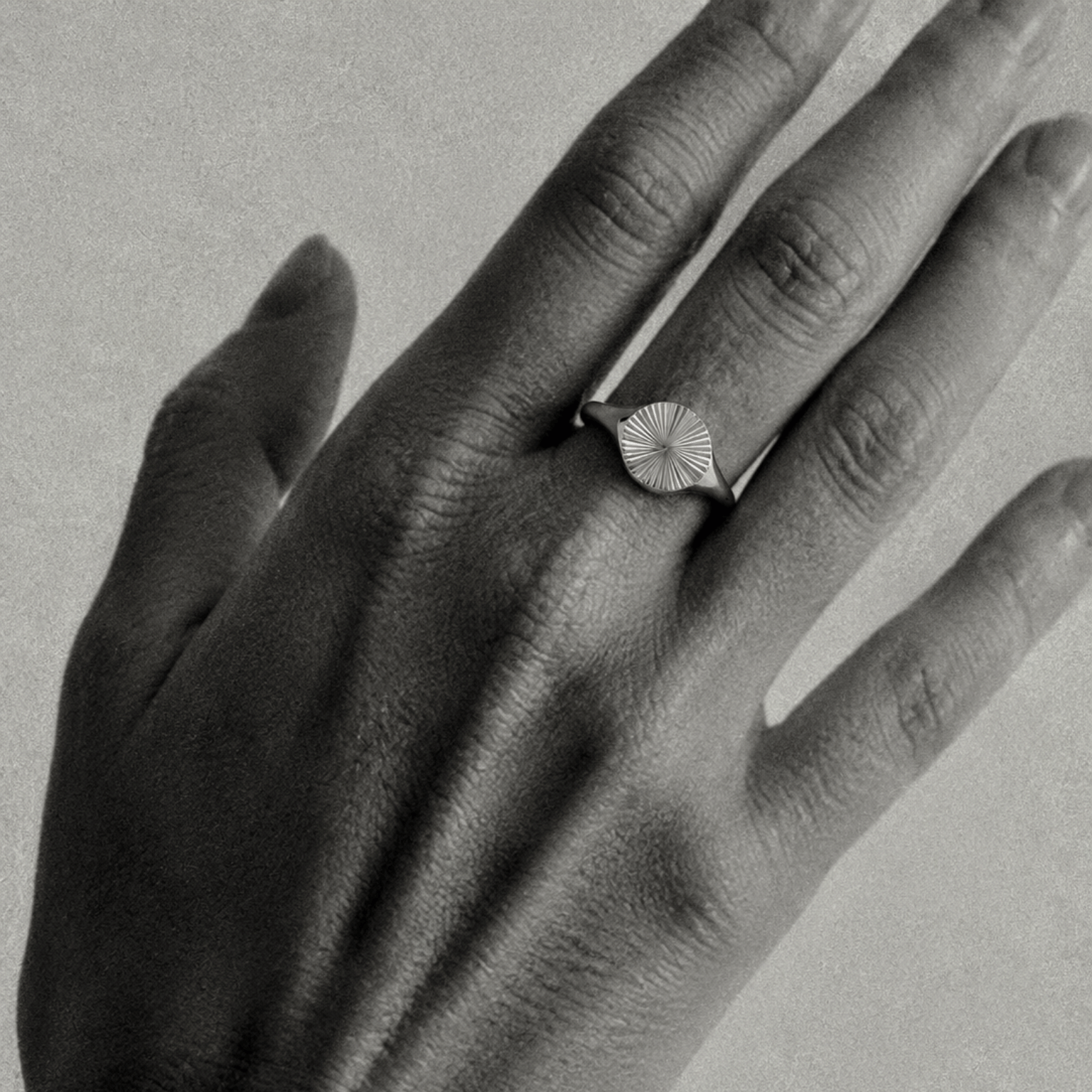 Louisë // Sol Signet Ring - Stainless Steel (Anti Karat)