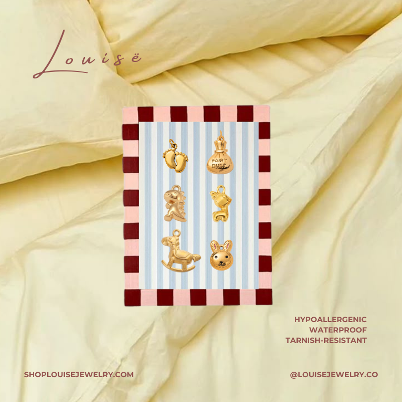 Louise // Welcome Baby Charms Collection - 18k Gold Plated Stainless Steel (Anti Karat)