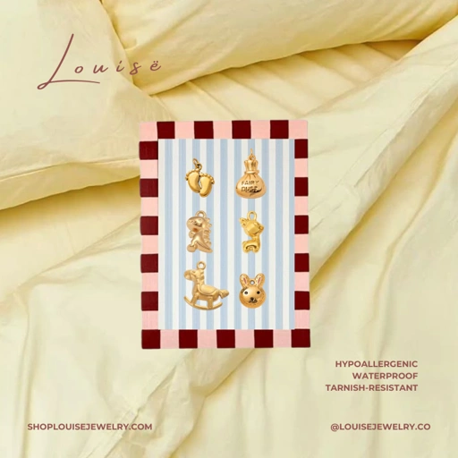 Image of Louise // Welcome Baby Charms Collection - 18k Gold Plated Stainless Steel (Anti Karat)