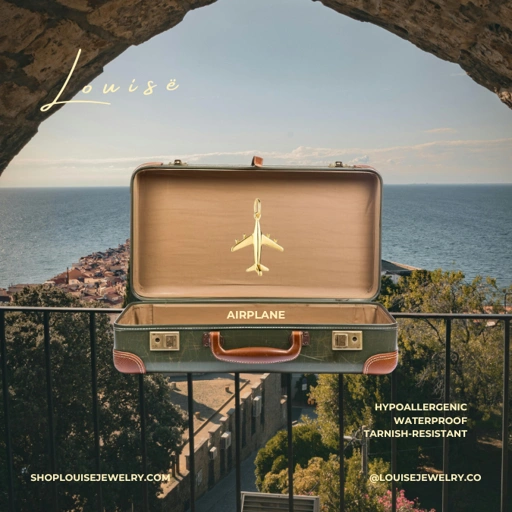 Image of Louise // Travel Charms Collection - 18k Gold Plated Stainless Steel (Anti Karat)