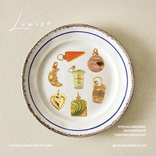 Image of Louise // Brunch Food Charms Collection - 18k Gold Plated Stainless Steel (Anti Karat)