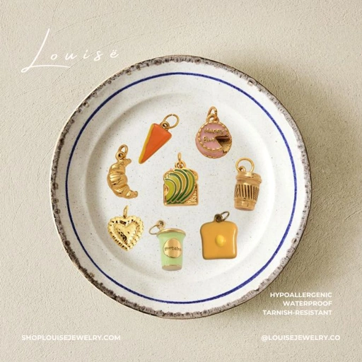 Image of Louise // Brunch Food Charms Collection - 18k Gold Plated Stainless Steel (Anti Karat)