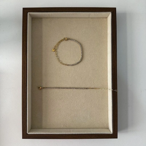 Image of Louise // City Staple Dainty Tennis Bracelet - 18k Gold Plated Stainless Steel w/ Cubic Zirconia (Anti Karat)