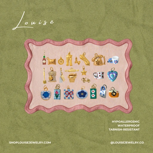 Image of Louisë // The Copenhagen Charms Edit - 18k Gold Plated Stainless Steel w/ Cubic Zirconia (Anti Karat)